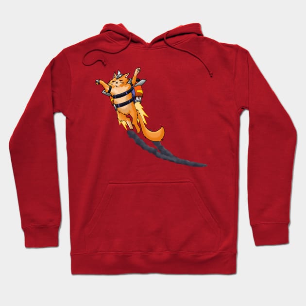 Jetpack Cat Hoodie by GraphiteGoose